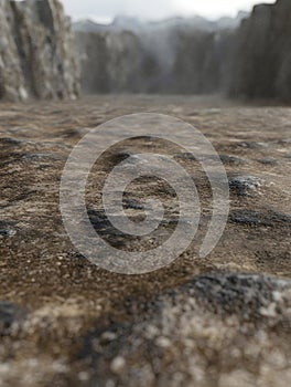 Rocky terrain landscape with natural textures