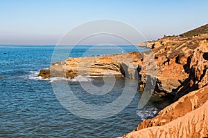 Rocky Tidepool Area at Cabrillo National Monument During High Tide