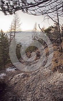 A rocky trail in Tatra Mountains, Poland