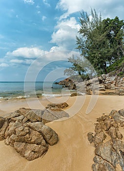 Rocky, Tropical Beach Paradise in Phuket, Thailand