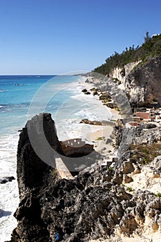 Rocky tropical coastline