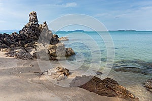 Rocky tropical coastline