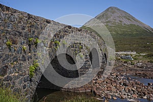 The rocky water bed of River Sligachan