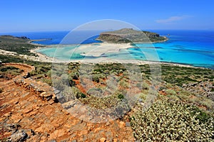 Rocky way down to Balos bay paradise