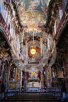 Rococo church interior, Munich