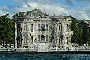 Rococo House on the shores of the Bosporus River in Istanbul, Tu