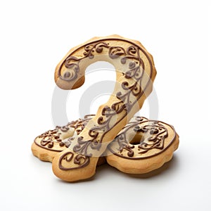 Rococo-inspired Numeral 2 Cookie With Symbolist Mystery photo