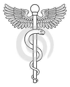 Rod of Asclepius Doctor Medical Symbol