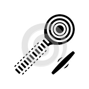 rod end bolt glyph icon vector illustration