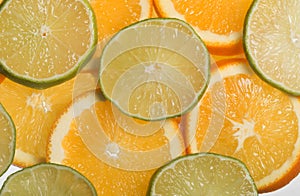 Rodajas de naranja y limon photo