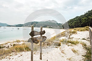 Rodas beach on Cies islands natural park, Galicia