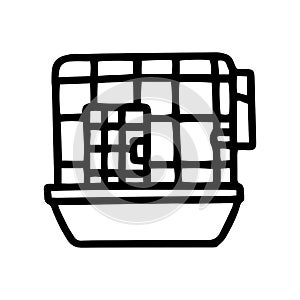 rodent cage line vector doodle simple icon