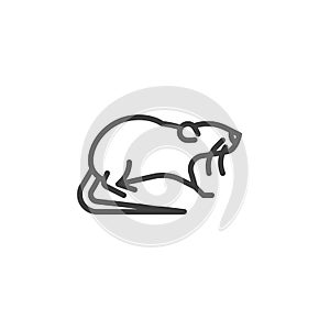 Rodent mouse line icon