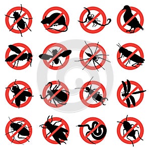 Rodent and pest warning signs photo