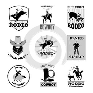 Rodeo Black Emblems Set