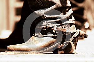 Rodeo Boot & Spur (Copper Tone) photo