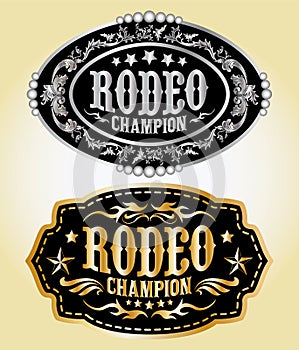 Rodeo Champion - cowboy belt buckle