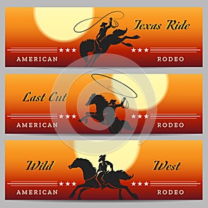 Rodeo Cowboy Banner Set