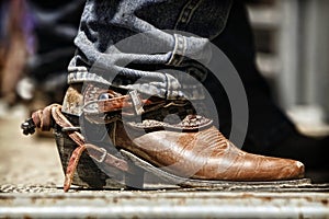 Rodeo Cowboy Boot and Spur