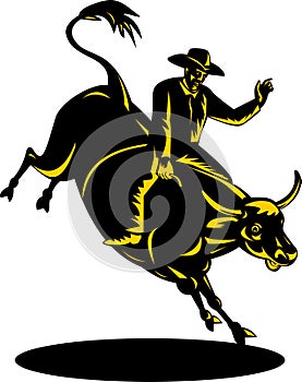 Rodeo Cowboy bull riding