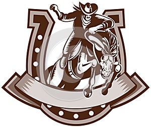 Rodeo Cowboy horse horseshoe
