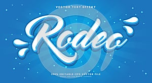 Rodeo 3D Editable Text effect Template