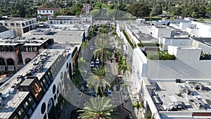 Rodeo Drive at Beverly Hills in Los Angeles United States.