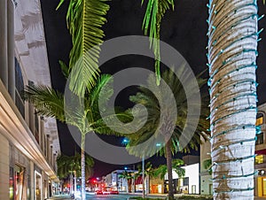 Rodeo Drive by night