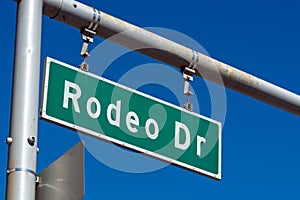 Rodeo Drive sign in Beverly Hills California