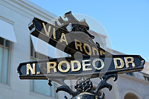 Rodeo drive sign, Los Angeles, California, United States