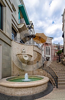 Rodeo Drive Street fountain in Beverly Hills - Los Angeles, California, USA