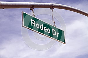 Rodeo Drive Street Sign In Beverly Hills, CA photo