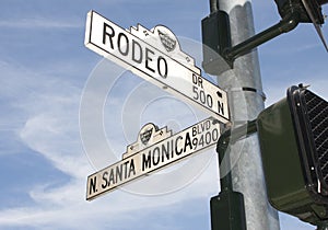 Rodeo Drive Street Sign In Beverly Hills, CA photo