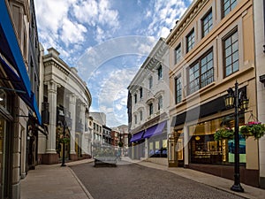 Rodeo Drive Street with stores in Beverly Hills - Los Angeles, California, USA