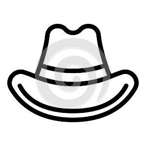 Rodeo hat icon outline vector. Rural western headpiece photo