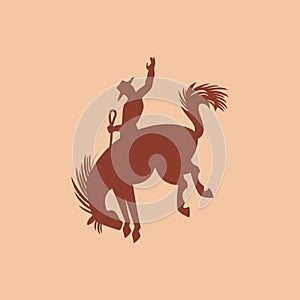 Rodeo Horse Cowboy Icon Design