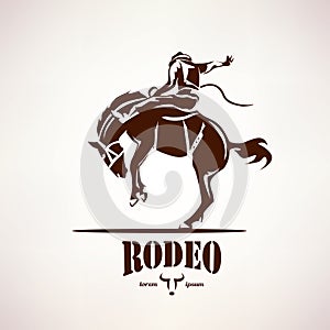 Rodeo horse symbol photo