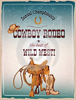 Rodeo poster colored