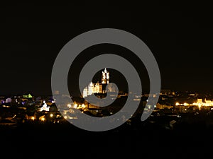 Rodez and his cathedral at night photo