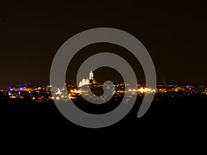 Rodez and his cathedral at night photo