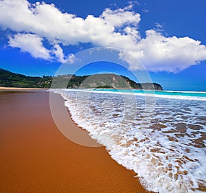 Rodiles Beach in Asturias of spain