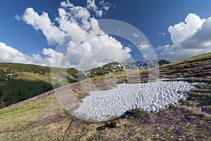 Rodnei Mountains in the Carpathians in Spring time