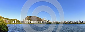 Rodrigo de Freitas Lagoon and hills panorama photo