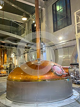 Copper Pot Still In Distillery 01