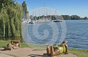 Roebel,Lake Mueritz,Mecklenburg Lake District,Germany