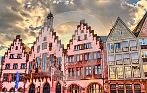 The Roemer, the medieval city hall of Frankfurt in Germany photo