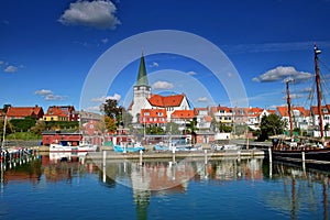 Roenne harbor on Bornholm