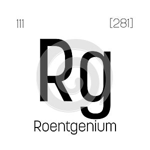 Roentgenium, Rg, periodic table element