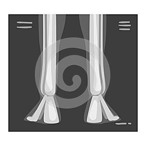 Roentgenograph of Lower Leg Back View Vector Image photo
