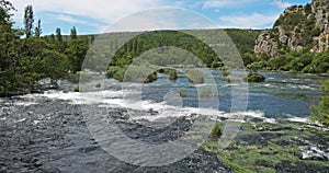 Rog Waterfall, Roski Slap, Krka Natural Park, Near Sibenik in Damaltia, Croatia, Real Time